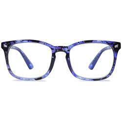MAGIMODAC Blaulichtfilter Lesebrille groß Damen Herren Computerbrille Lesebrillen Sehhilfe Brille Computer-Lesebrillen mit/ohne Stärke (Blau, 0.00) von MAGIMODAC