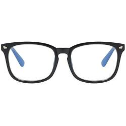 MAGIMODAC Blaulichtfilter Lesebrille groß Damen Herren Computerbrille Lesebrillen Sehhilfe Brille Computer-Lesebrillen mit/ohne Stärke (Hell schwarz, 0.00) von MAGIMODAC