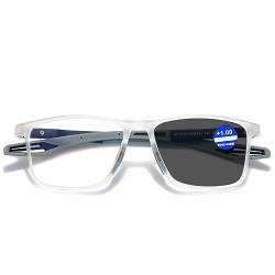 MAGIMODAC Damen Herren Blaulichtfilter Brille TR90 Selbsttönende Sonnenbrille Computerbrille ohne Stärke Sehstärke Transparent 0.00 von MAGIMODAC