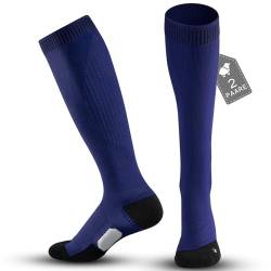 MAGISDU 2 Paar Merino Skisocken Herren Damen Thermosocken Kompressionsstrümpfe 18-25 mmHG Thrombosestrümpfe Kniestrümpfe für Ski Snowboard Flug Sporting von MAGISDU