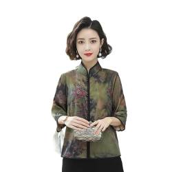 China Stil Hemd Vintage Cheongsam Tops Hanfu Frauen Blusas Chinesische Traditionelle Kleid Tang Anzug Harajuku Druck Blusen Femme, Hemd A, XXL von MAIFURUN