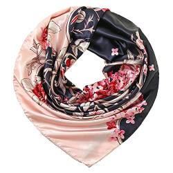 MAIRY Damen Seidentuch Halstuch Damen Seide Leicht Seidenschal Bandana Kopftuch Elegante Schal Tuch Geschenk für Frauen M0402 von MAIRY