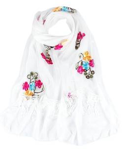 MAIRY Halstücher Damen Schals Tuch Damen Halstuch uni Schal einfarbig Sommerschal Sommer Halstuch DE165032 von MAIRY