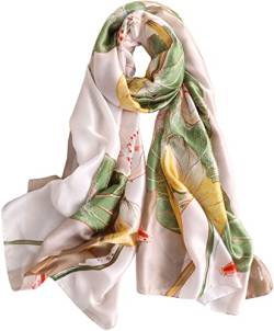 MAIRY Seidenschal Damen 100% Seide Leicht Seidentuch Silk Schal Halstuch Tuch Geschenk Frauen M180016 von MAIRY