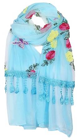 MAIRY Seidenschal Damen Elegant Damen Schal Stola Halstuch Tuch aus Chiffon für Frühling Sommer Ganzjährig DE165017 von MAIRY