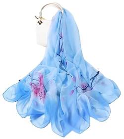 MAIRY Seidenschal Damen Romantische Chiffon Stola Rundstola Schal Sommer für Abendkleid Cocktailkleid Hochzeit Party Kleid viele Farbe zur Wahl Schals DE180248 von MAIRY