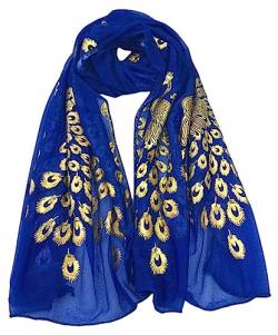 mairy Bandana Tuch Seide Eleganter großer Damen Schal Paisley Stola XXL Halstuch Blumen Muster DE1600075 von MAIRY