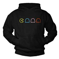 MAKAYA Gamer Pullover mit Kapuze Herren/Jungen - Vintage Oldschool Hoodie Man Kapuzenpullover Nerd Geschenke Männer/Jungs Schwarz XXL von MAKAYA