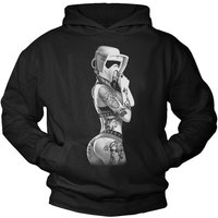 MAKAYA Kapuzenpullover Herren Motiv Tattoo Trooper Sweatshirt Hoodie Nerd Geschenke Gamer von MAKAYA