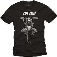 MAKAYA T-Shirt Herren Biker Motiv Cafe Racer - Motorrad Bekleidung Männer mit Druck, aus Baumwolle von MAKAYA