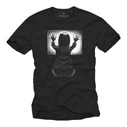 Retro Design Shirt für Männer Horror Film Poltergeist schwarz Größe XXL von MAKAYA