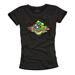 Sheldon Zauberwürfel T-Shirt - Lustige Tshirts Geschenke Theory - schwarz Größe M von MAKAYA