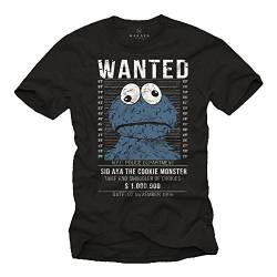 Vintage Cookie Monster T-Shirt - Kekse - schwarz XXXL von MAKAYA