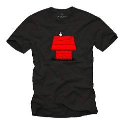 Witzige T-Shirts für Männer Snoop Dog Print Herren Schwarz Größe XXXL von MAKAYA