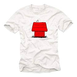 Witzige T-Shirts für Männer Snoop Dog Print Herren Weiß Größe XXXL von MAKAYA