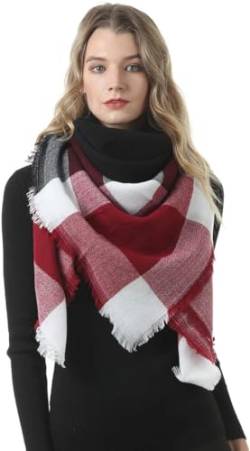 MAKFORT Damen-Schal mit großer Decke aus Acrylwolle, lang, warm, Vogue im Herbst / Winter, weich, bequem, G., Einheitsgröße von MAKFORT