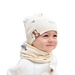 MAKFORT Loop Kinder Mit Beanie Mütze Kinder Baumwoll Schals Baby Schals Winter Loop Schal Junge Und Mädchen von MAKFORT