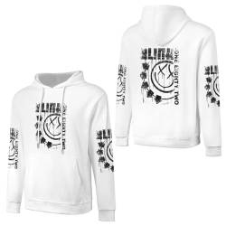 Blink Sweatshirt 182 Herren Baumwolle Kapuze Kapuzenpullover Hoodie Langarm Rundhals Hoody Merch Fans Top Für Männer von MAKMAN