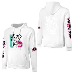 Blink Sweatshirt 182 Herren Baumwolle Kapuze Kapuzenpullover Hoodie Langarm Rundhals Hoody Merch Fans Top Für Männer von MAKMAN