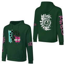 Blink Sweatshirt 182 Herren Baumwolle Kapuze Kapuzenpullover Hoodie Langarm Rundhals Hoody Merch Fans Top Für Männer von MAKMAN