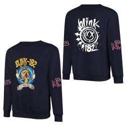 Blink Sweatshirt 182 Herren Crewneck Sweater Band Langarm Rundhals Merch Fans Tops Für Männer Sweat-Shirt von MAKMAN