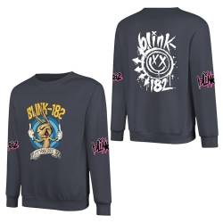 Blink Sweatshirt 182 Herren Crewneck Sweater Band Langarm Rundhals Merch Fans Tops Für Männer Sweat-Shirt von MAKMAN