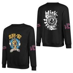 Blink Sweatshirt 182 Herren Crewneck Sweater Band Langarm Rundhals Merch Fans Tops Für Männer Sweat-Shirt von MAKMAN