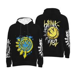 Blink Sweatshirt 182 Herren Schwarz Kapuze Kapuzenpullover Hoodie Langarm Rundhals Hoody Merch Fans Top Für Männer 4XL von MAKMAN