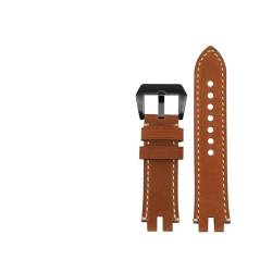 MAMA'S PEARL Fit For Casio Strap PRG-300 PRW-3000 PRW3000/3100/6000/6100Y Fit For PROTREK Serie Vintage Rindsleder Stirnband Armband Armband Mit Werkzeug (Color : Brown-black, Size : 24mm) von MAMA'S PEARL