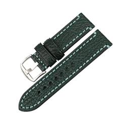 MAMA'S PEARL Uhrenarmband passend for PANERAI Lederarmband Grün 20 22 24 26 mm Uhrenzubehör Armband (Color : Green S, Size : 26mm) von MAMA'S PEARL