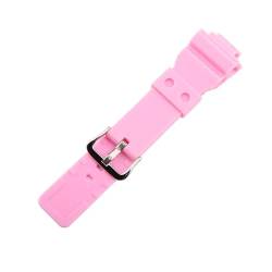 MAMA'S PEARL Uhrenzubehör Passend For Casio GMA-S110 120 130 140 Harzarmband Unisex Outdoor-Sport Wasserdichtes Armband (Color : Pink, Size : 16mm) von MAMA'S PEARL