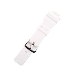 MAMA'S PEARL Uhrenzubehör Passend For Casio GMA-S110 120 130 140 Harzarmband Unisex Outdoor-Sport Wasserdichtes Armband (Color : White, Size : 16mm) von MAMA'S PEARL