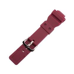 MAMA'S PEARL Uhrenzubehör Passend For Casio GMA-S110 120 130 140 Harzarmband Unisex Outdoor-Sport Wasserdichtes Armband (Color : Wine red, Size : 16mm) von MAMA'S PEARL