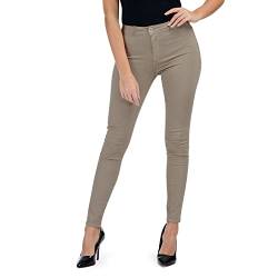 MAMAJEANS Jeans Damen High Waist Stretch, Skinny Hose, Baumwolle Jeggings - Made in Italy (34 - XS, Beige) von MAMAJEANS