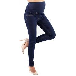 MAMAJEANS Milano - Umstandsjeans Damen Skinny Fit Jeggings, Mit Band Für die gesamte Schwangerschaft (XS - 34, Denim) von MAMAJEANS