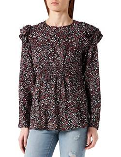 MAMALICIOUS Damen MLVERONICA L/S Woven TOP A. Bluse, Black/AOP:SMALL DOTS, L von MAMALICIOUS