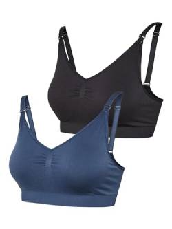 MAMALICIOUS Damen Mlilja Feed Me Bra 2f 2-p A., Blau, S-M von MAMALICIOUS