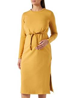 MAMALICIOUS Damen Mljada L/S Sweat Midi Dress A., Honey Mustard, M von MAMALICIOUS