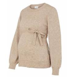 MAMALICIOUS Damen Mlnewanne L/S Knit Top A. Noos, Natural Melange, XS von MAMALICIOUS