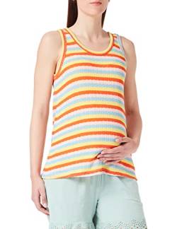 MAMALICIOUS Damen Mlohana Sl Jrs Top, Vibrant Yellow/Stripes:color Mix, M von MAMALICIOUS