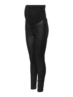 MAMALICIOUS Damen Vmmseven glatte belagte bukser Noos Pants, Black/Detail:coated, XL EU von MAMALICIOUS
