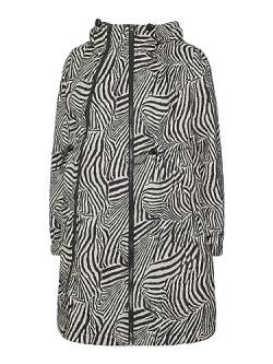 Mamalicious Damen MLNELLA AOP 3IN1 Softshell Jacket A Jacke, Island Fossil/AOP:Black Zebra, L von MAMALICIOUS