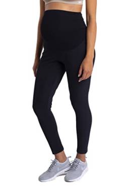 MAMARELLA Eco Thermo Überbauch Umstandsleggings schwarz, aus recyceltem Material, besonders wärmend und dehnbar, extra breiter, weicher und Flexibler Überbauchbund für Schwangerschaft (Large) von MAMARELLA