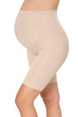 MAMARELLA Schwangerschaft Shapewear hautfarben Seamless L, elastische und stützende Umstandsunterhose für alle Trimester und die Rückbildung, schützt vor reibenden Oberschenkeln, atmungsaktiv von MAMARELLA