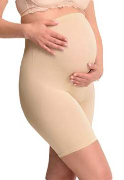 MAMSY Women's Maternity Boxer Shorts, Beige, XS-S von MAMSY