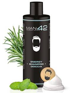 MAN42 Energy Männer Duschgel - Haarshampoo, 2 in 1, 250ml von MAN42 PROFESSIONAL HAIR BEARD