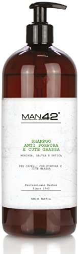 Man 42 Professionelles Anti-Schuppen-Shampoo für Schuppen und fettige Haut, 1000 ml von MAN42 PROFESSIONAL HAIR BEARD
