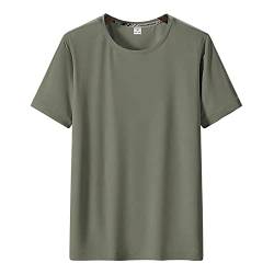 MANBOZIXi Sport T Shirts Herren Schnelltrocknend Atmungsaktiv Sportshirt Übergröße für Training Laufen, Armeegrün 4XL von MANBOZIXi