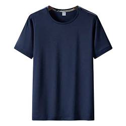 MANBOZIXi Sport T Shirts Herren Schnelltrocknend Atmungsaktiv Sportshirt Übergröße für Training Laufen, Dunkelblau 6XL von MANBOZIXi
