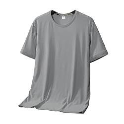 MANBOZIXi Sport T Shirts Herren Schnelltrocknend Atmungsaktiv Sportshirt Übergröße für Training Laufen, Grau 6XL von MANBOZIXi